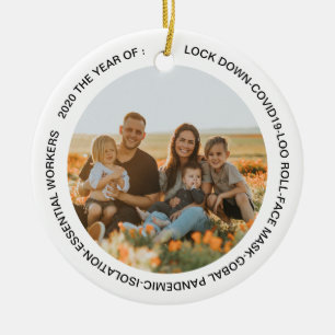 GOBAL LOCKDOWN 2020 FACE MASK ADD FOTO KERAMIK ORNAMENT