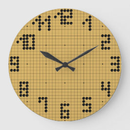 Goban Clock - Black Stones 1-12 Große Wanduhr
