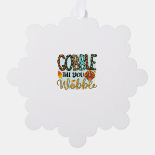 Gobble bis du den grafischen Shirt-Erntedank wacke Ornament Karte