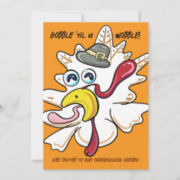 Gobble 'bis du Wobble Erntedank Türkei 2025 Einladung