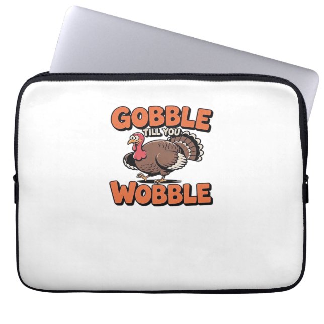 Gobble bis You Wobble - Funny Turkey Cartoon Clas Laptopschutzhülle (Vorderseite)