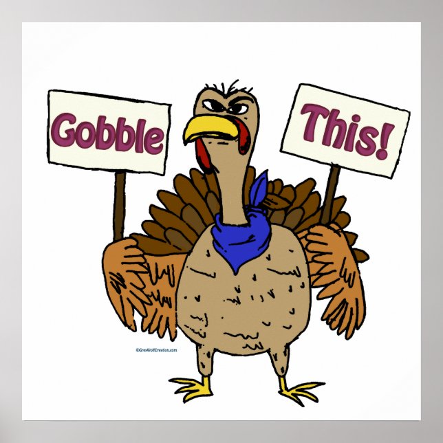 Gobble Dies - die Türkei sprechen Poster (Vorne)