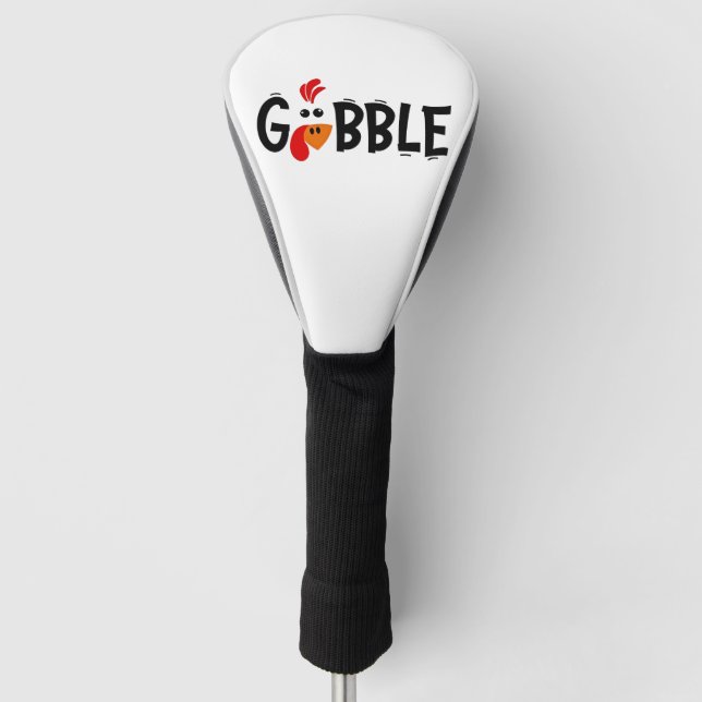 Gobble Funny Erntedank Türkei Fest Golf Headcover (Vorderseite)