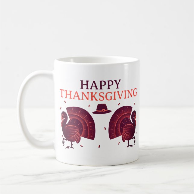 Gobble Gobble Classic Tasse – Thanksgiving Truthah (Links)
