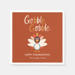 Gobble Gobble Erntedank Party Napkins Serviette