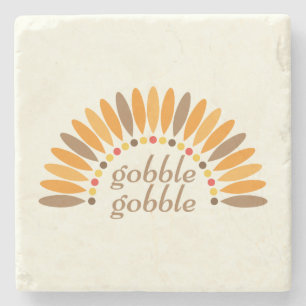 Gobble Gobble Erntedank Steinuntersetzer