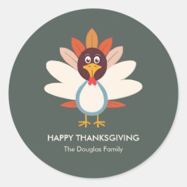 Gobble Gobble Erntedank Sticker Umschlag Aufkleber