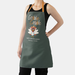 Gobble Gobble Erntedank Türkei Abendessen Schürze
