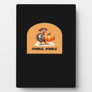 Gobble, Gobble Erntedank Türkei mit Pumpkin Cl Fotoplatte
