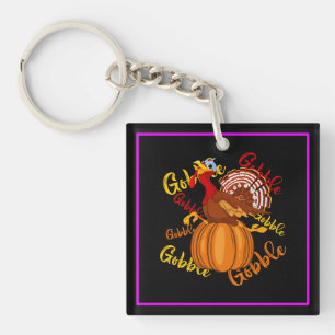 Gobble Gobble Gobble Pumpkin-16194 Schlüsselanhänger
