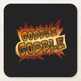 Gobble Gobble Graffiti Paper Rechteckiger Pappuntersetzer
