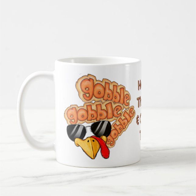 Gobble Gobble-Kaffee-Tasse Kaffeetasse (Links)
