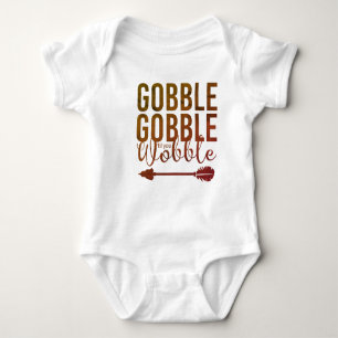 Gobble Gobble Niedlich Baby's 1. Erntedank Baby Strampler
