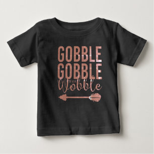 Gobble Gobble Niedlich Baby's 1. Erntedank Baby T- Baby T-shirt