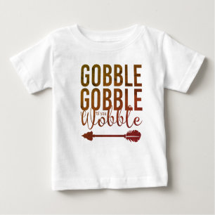 Gobble Gobble Niedlich Baby's 1. Erntedank Baby T-shirt