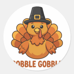 Gobble Gobble Truthahn Aufkleber
