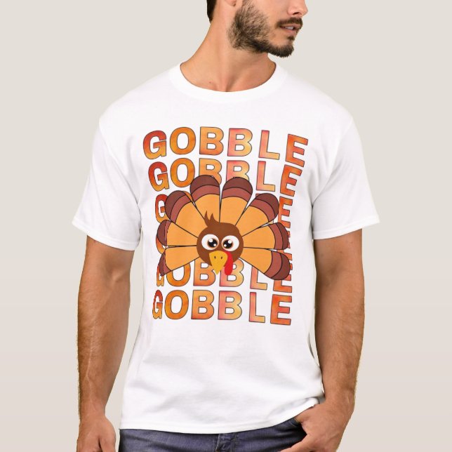 Gobble gobble turkey t-shirt, fall, autumn tee Ess (Vorderseite)