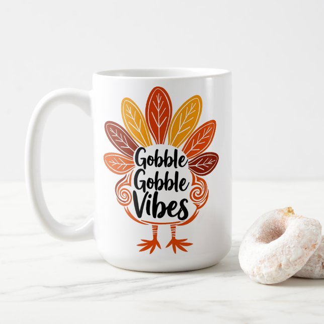 Gobble Gobble Vibes Kaffeetasse (Mit Donut)
