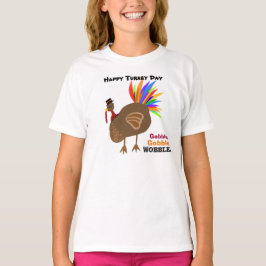 Gobble Gobble Wobble Erntedank Männliche Türkei T-Shirt