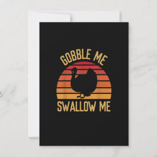 Gobble Me Swallow Funny Erntedank Fest Türkei Einladung