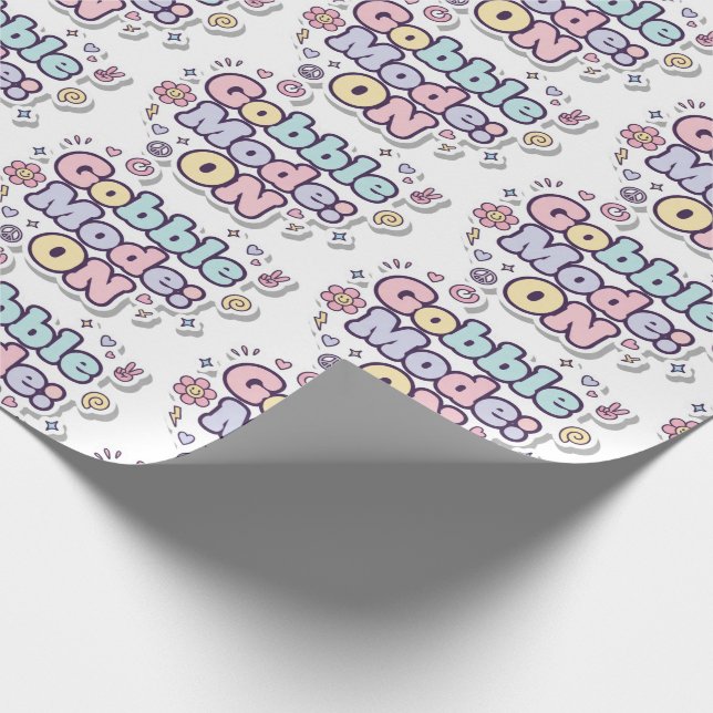 Gobble-Modus: AN Festtags-Verpackungspapier Geschenkpapier (Ecke)