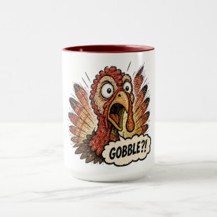 Gobble?! Panik Truthahn Thanksgiving Design Tasse