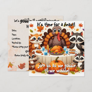 Gobble til we Wobble Einladung