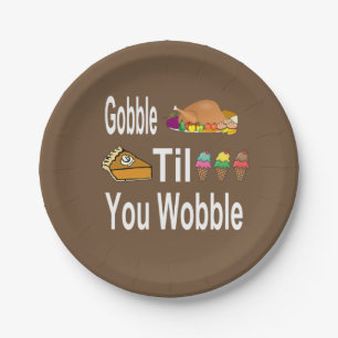Gobble Til You Wobble Erntedank Pappteller