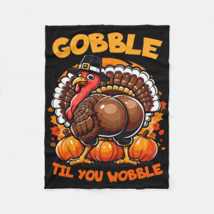 Gobble Til You Wobobble Türkei Outfit Kleinkind Da Fleecedecke