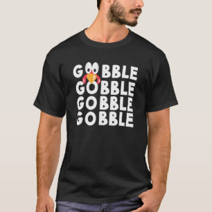 Gobble Turkey Face Erntedank 2022 Kinder T-Shirt