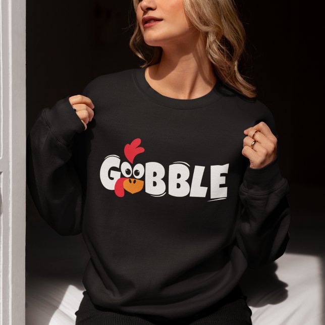 Gobble Turkey Thanksgiving Gift Sweatshirt (Von Creator hochgeladen)