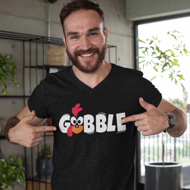 Gobble Turkey Thanksgiving Gift T-Shirt (Von Creator hochgeladen)