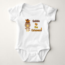 Gobble up the Cuteness Erntedank Türkei Geschenk Baby Strampler