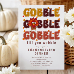 Gobble & Wobble Erntedank Einladung
