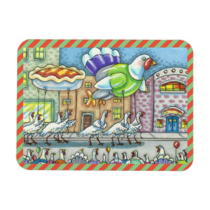 GOBBLERS WATCHEN PUMPKIN PIE & TÜRKEY BALLOONS MAGNET