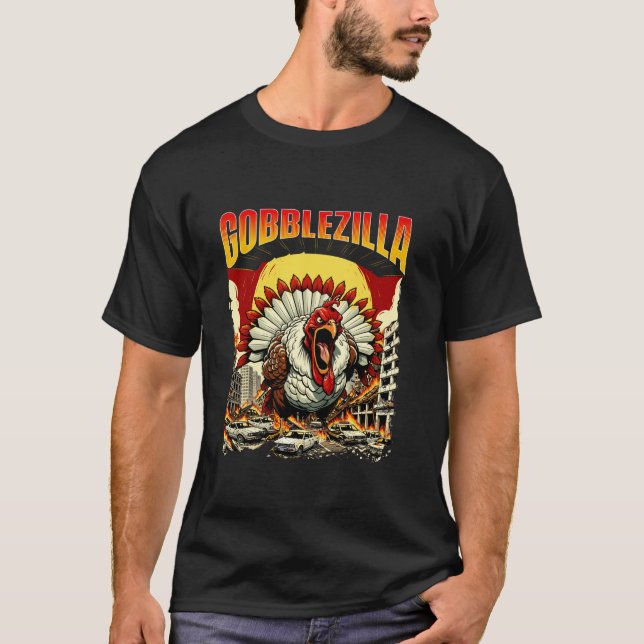 Gobblezilla Erntedank Day Herbsttag Shirt (Vorderseite)