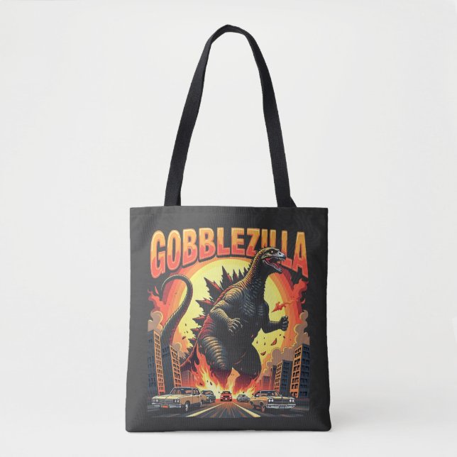 Gobblezilla Spooky Türkei Erntedank Gobble (Vorderseite)