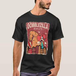 Gobblezilla Türkei Erntedank T-Shirt