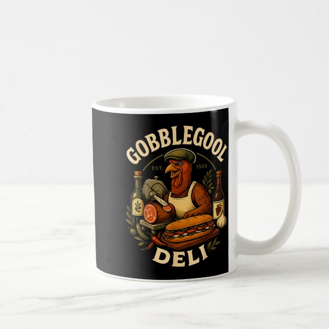Gobbol Turkey Thanksgiving Italian Turkey Chef  Kaffeetasse (Rechts)