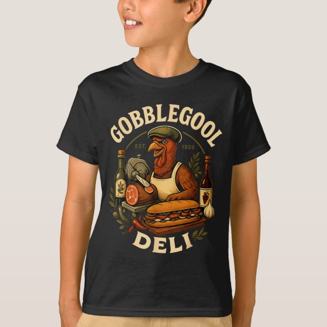 Gobbol Turkey Thanksgiving Italian Turkey Chef  T-Shirt (Vorderseite)