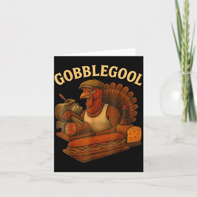Gobbol Turkey Thanksgiving  Karte (Vorderseite)