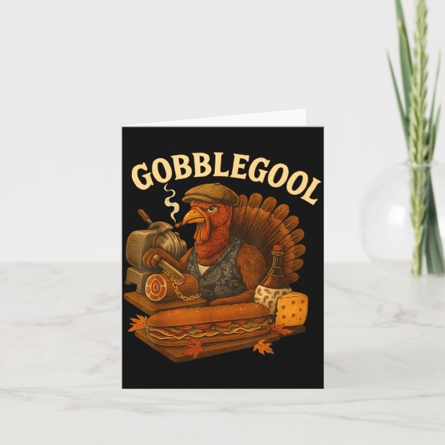 Gobbol Turkey Thanksgiving  Karte (Vorderseite)