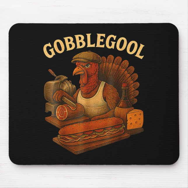 Gobbol Turkey Thanksgiving  Mousepad (Vorne)