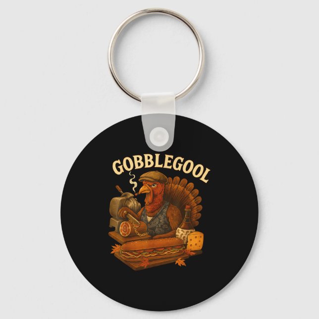 Gobbol Turkey Thanksgiving  Schlüsselanhänger (Vorderseite)