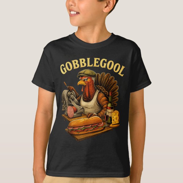 Gobbol Turkey Thanksgiving  T-Shirt (Vorderseite)