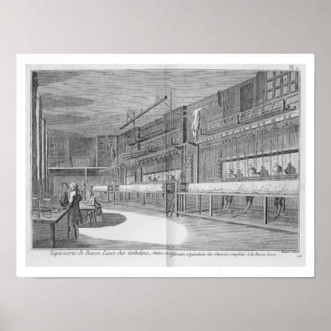 Gobelin-Workshops aus der Enzyklopädie von Deni Poster (Vorne)