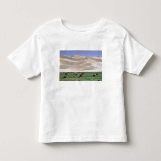 Gobi-Wüste | Wilde Pferde Kleinkind T-shirt (Vorderseite)