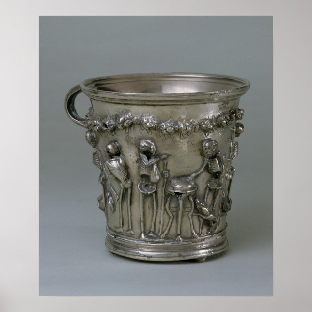 Goblet mit Skelettprägung Poster (Vorne)