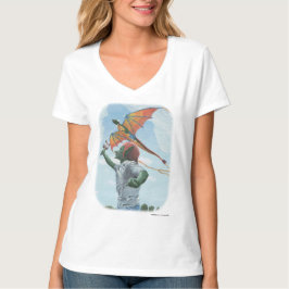 Goblin Child Flying Dragon Drache Fantasy Art Shir T-Shirt