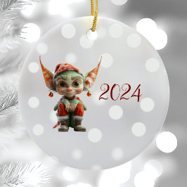 Goblin Christmas Elf Keramik Ornament